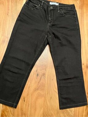 Tribal Jeans Brown Cropped Stretch Pants with Slight Flare – size 6 Petite